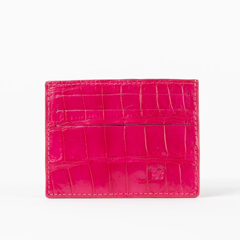 296. NWT WOMENS SHERRILL & BROTHERS XENA GENUINE CROCODILE CREDIT CARD HOL…
